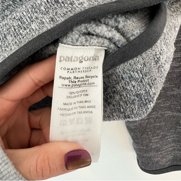 Patagonia Men's Better Sweater 1/4-Zip Fleece Pullover Gray Colorblock Size M - Picture 9 of 10